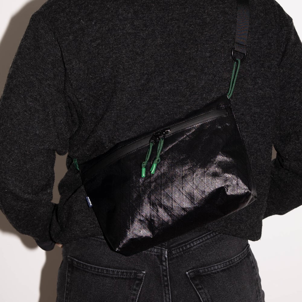 Image of Sacoche/Satchel - Noir/Verts