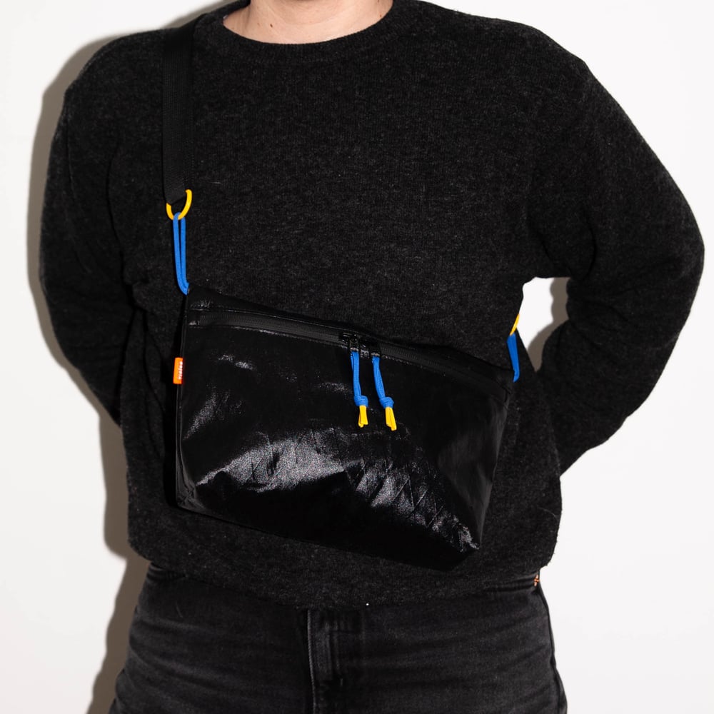 Image of Sacoche/Satchel - Noir/Bleu