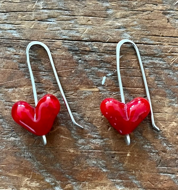 Heart on sale wire earrings