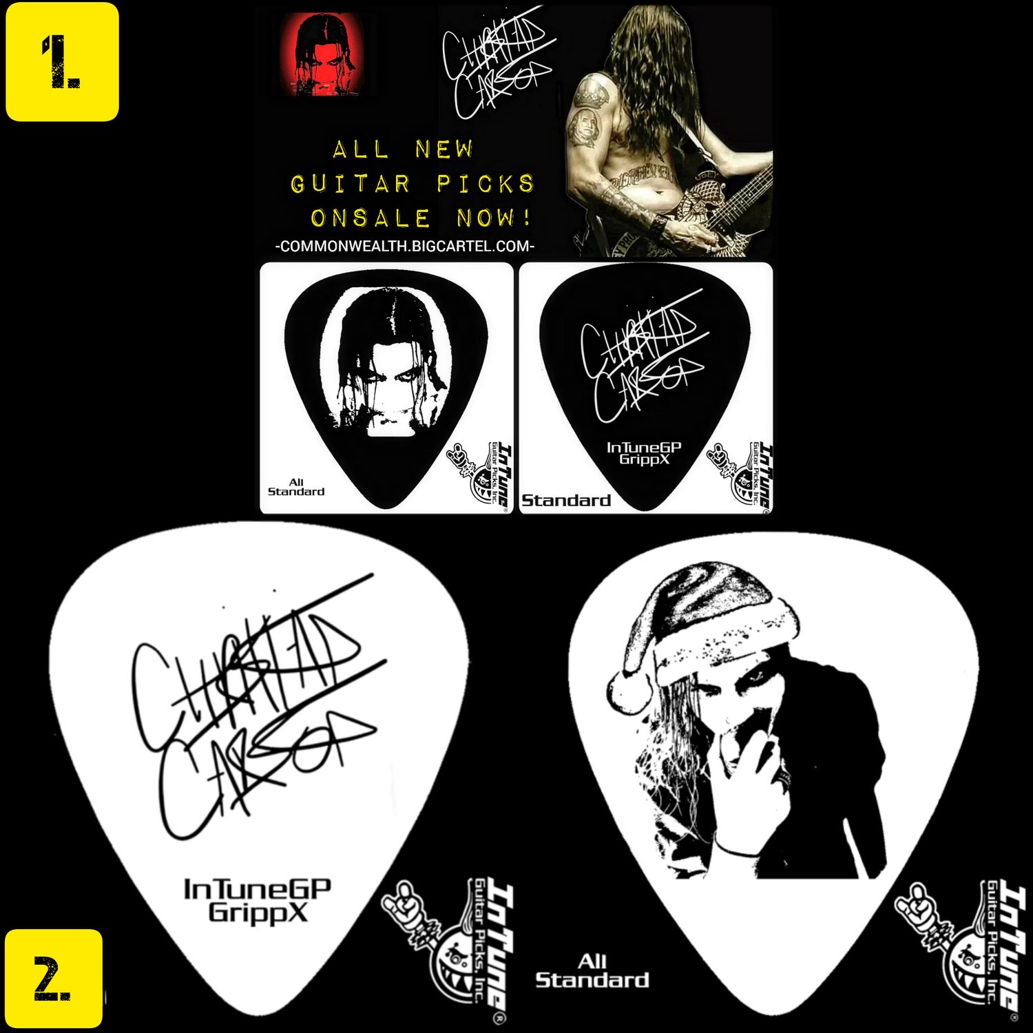 Image of Christian Carson - NEW Sig. Guitar Picks /Holiday picks (4 Gp's w/each purchase!)