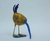 Jackie, felted welsh wool, quirky bird sculpture