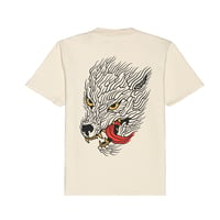 Image 1 of Flame Ghost Winter Wolf Tee - Off White