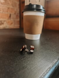 Image 1 of Latte Cup Stud Earring
