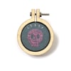 Embroidery brooch with skull