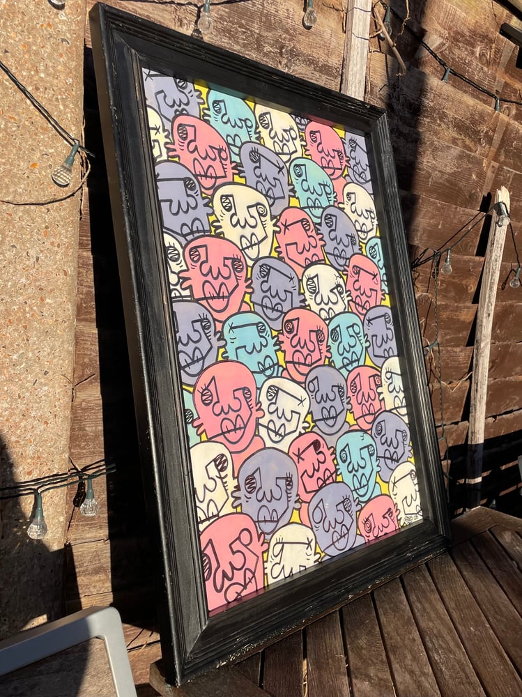 Image of '42' Framed Faces Painting.