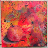 Image 2 of Sean Worrall - A December Apple For May - Acrylic on canvas, 20x20cm (Dec 2023) 