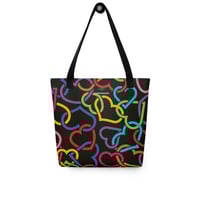 Image 3 of Cygen Divine Designs Vibrant Hearts Tote Bag