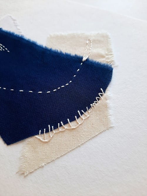 Image of Oeuvre d'art textile abstraite - paysage intérieur n°10