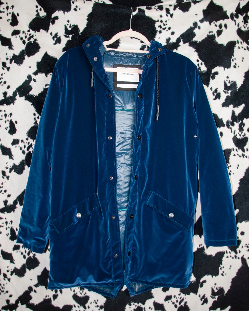 GYPSY CAT blue velvet raincoat
