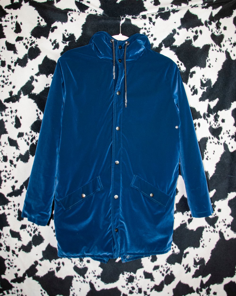 GYPSY CAT blue velvet raincoat