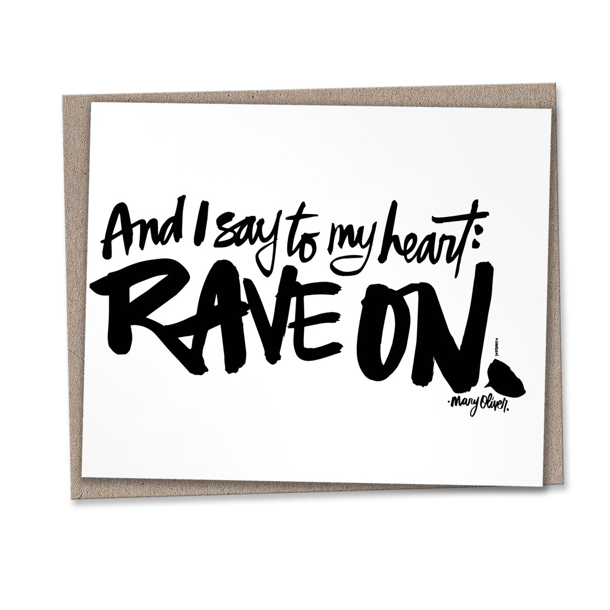 Image of RAVE ON #kbscript print