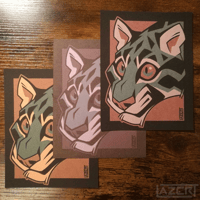 Image 3 of Clouded Leopard - Multicolor Mini Art Prints