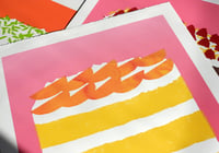 Image 2 of Cake 105 – Peaches and Cream Sponge (framed)