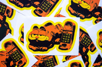 Image 2 of Garfield Orange Cat Phone Sticker