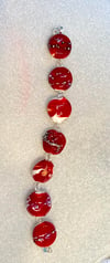 Red and Silver Glass Bracelet