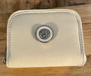 Image 1 of Mini Zip Around Wallet - White
