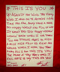 Image 1 of Lyric Sheet "This Is You" Lyric Sheet