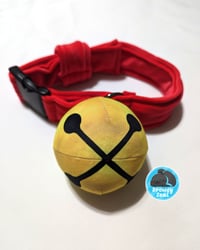 Image 1 of Bright red bell collar