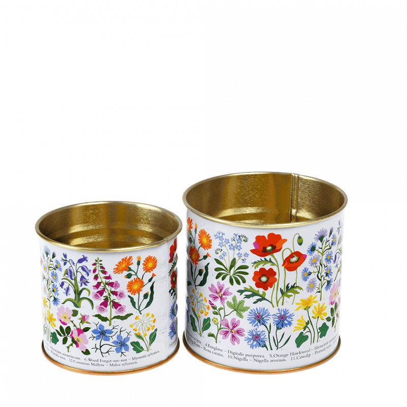 Image of Wild Flowers Mini Storage Tins (set Of 2)