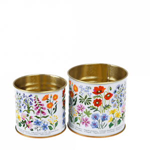 Image of Wild Flowers Mini Storage Tins (set Of 2)