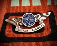 Image 1 of Tikiyaki Airways Pilot Wings  Lapel Pin - Antique Silver