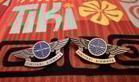 Image 4 of Tikiyaki Airways Pilot Wings  Lapel Pin - Antique Silver
