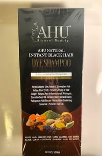 AHU NATURAL INSTANT BLACK HAIR DYE SHAMPOO