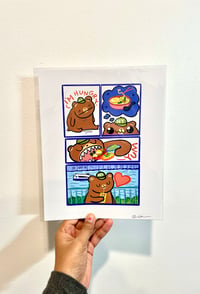 Image 2 of City Bear Snacking-Signed Art Print