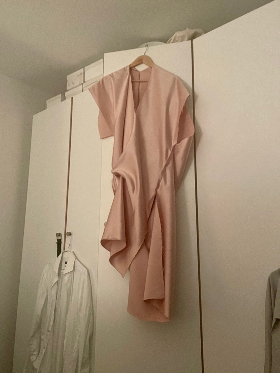 Image of DRAPE DRESS 1 - LIGHT PINK OR BLACK DEADSTOCK PL