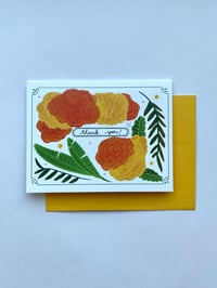 Image 1 of Thank You and Marigolds Greeting Card
