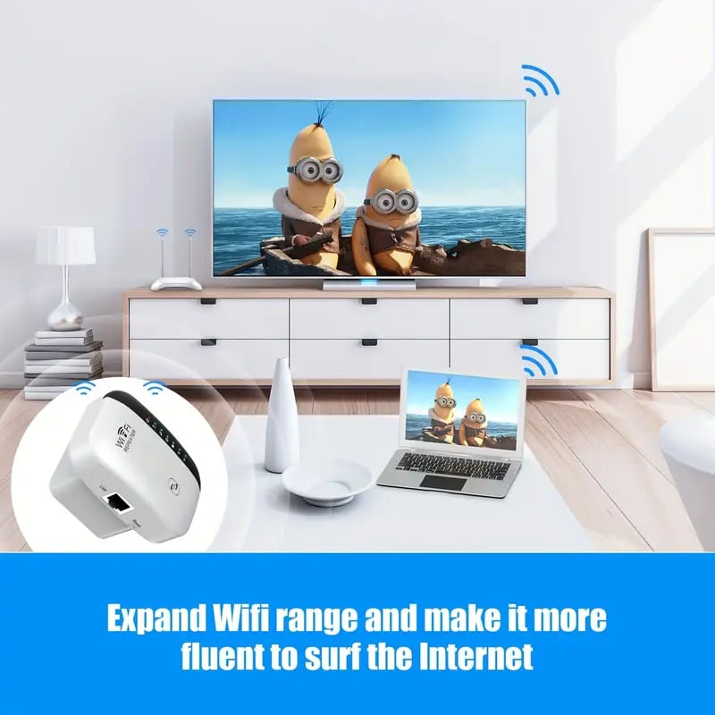 BoostPro™ WiFi Repeater: 300M Wireless Signal Amplifier and Reliable Signal Booster