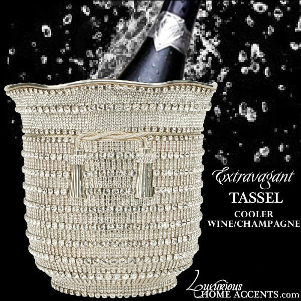 Image of Tassel Wine Champagne Cooler Swarovski Crystals