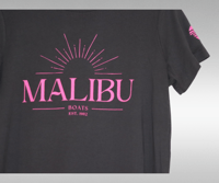 Image 3 of Womens Malibu Sun Tee - Charcoal / Hot Pink 