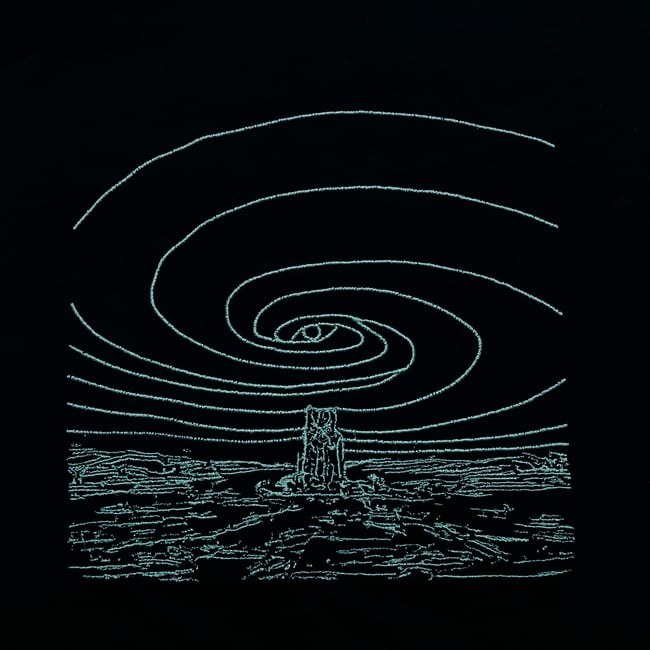 Gloomerald Long-sleeve Embroidered Top