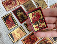 Image 1 of Golden sticker set. decorative gothic stamps