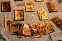 Image 4 of Golden sticker set. decorative gothic stamps