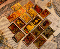 Image 5 of Golden sticker set. decorative gothic stamps