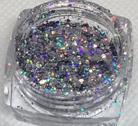 thin glitter silver