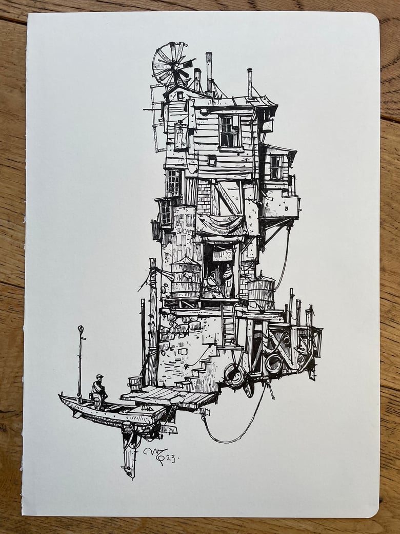 Image of 'Haisgil Repair Shop' original artwork.