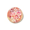 Foliage brooch in painted wood - 2