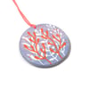 Foliage pendant in painted wood - 1
