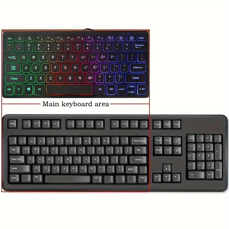 LuminX RGB Wired Keypad: Professional USB Illumination for Home Office Desktops