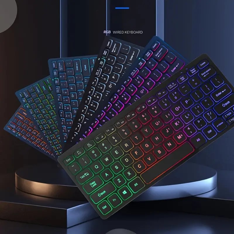 LuminX RGB Wired Keypad: Professional USB Illumination for Home Office Desktops