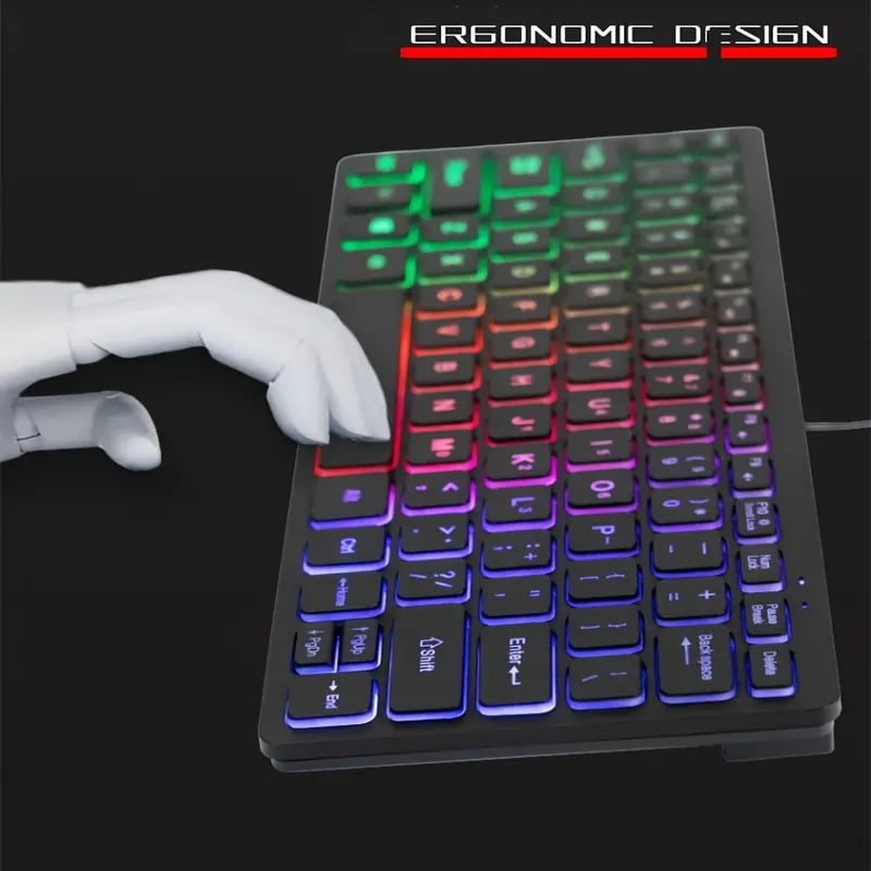 LuminX RGB Wired Keypad: Professional USB Illumination for Home Office Desktops