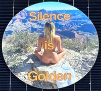 Image of $CRAP$ Silence is Golden Sticker 3 pk