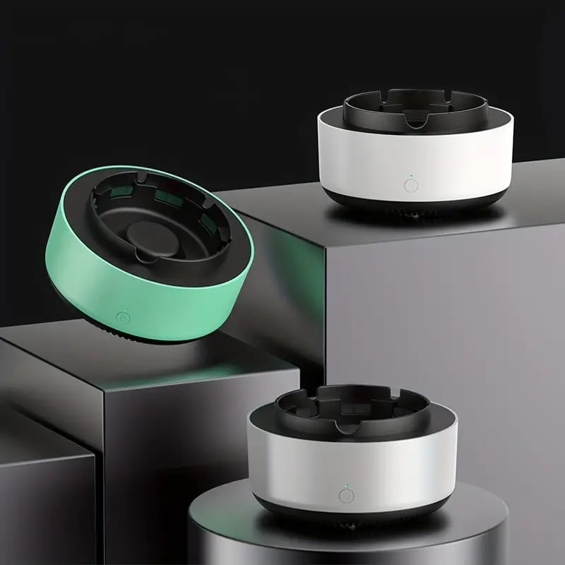 CleanAir™ Smart Ashtray: Instantly Removes Smoke and Odor - Essential Smoking Accessory.