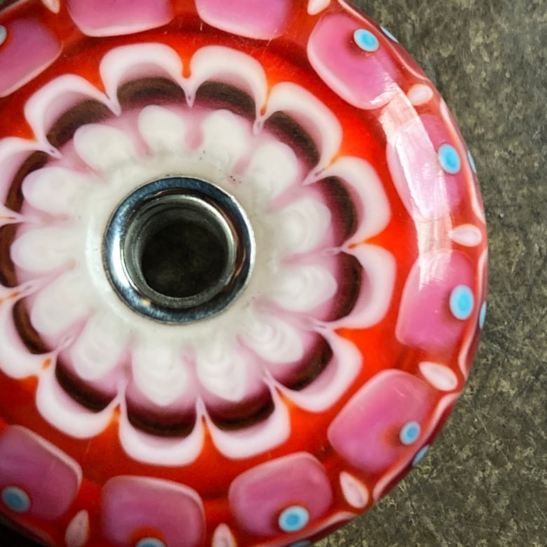 Image of Big Petal Pink Disk Bead