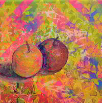 Image 1 of Sean Worrall - In The Cage - Acrylic, gloss varnish on canvas, 20cm x 20cm x 1cm (December 2023)