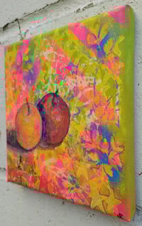 Image 3 of Sean Worrall - In The Cage - Acrylic, gloss varnish on canvas, 20cm x 20cm x 1cm (December 2023)