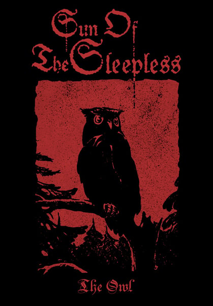 Image of Sun Of The Sleepless - "The Owl" Old School Vintage Red Print